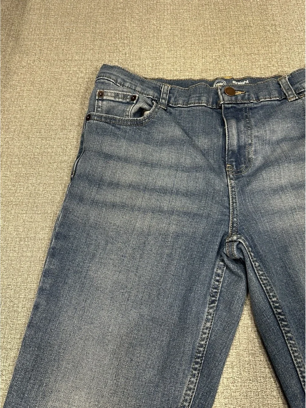 Wonder Nation Boys Jeans Size 30x25.5 Husky Straight Blue Denim Adjustable Waist